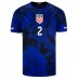 Camiseta Estados Unidos Sergino Dest #2 Segunda Equipación Replica Mundial 2022 mangas cortas
